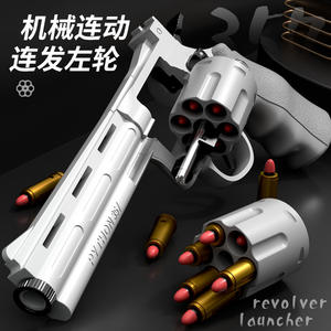 Pistola de juguete de balas blandas Revolver para Dropshipping en Shopify, disparo continuo manual con expulsión de casquillos, para niños, con agarre cómodo. - Product Image 4