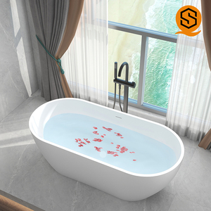 <span class=keywords><strong>Bañera</strong></span> de hidromasaje independiente de acrílico, <span class=keywords><strong>bañera</strong></span> de lujo con piedra artificial - Product Image 1