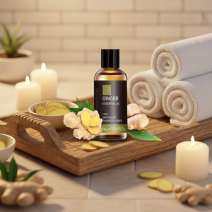 Reines Ingwer-Ätherisches Öl Großhandel Bulk Rein Natürlich Unverdünnt 100% Natürliches Ingwer-Ätherisches Öl für Diffusor, Körpermassage - Product Image 3