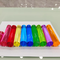 Tige acrylique transparente colorée de 10 mm et 20 mm de diamètre, cylindre PMMA, base de bâton lumineux, matériel de bricolage, extrusion, écologique, durable