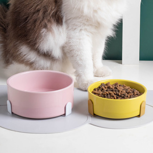 Bol pour chien en céramique personnalisé Wow, antidérapant, différentes tailles, bol pour nourriture et eau pour animaux de compagnie, support amovible - Product Image 3