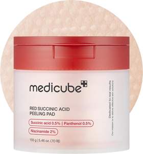 Discos Medicube con Ácido Succínico Rojo y Pantenol, Discos Exfoliantes para Piel Propensa a Brotes de Acné |   Niacinamida <span class=keywords><strong>No</strong></span> Comedogénica 70 Parches - Product Image 1