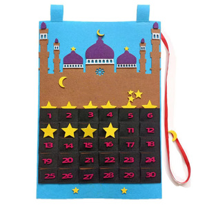 Calendario Conto alla Rovescia in Feltro Numerato per Ramadan ed Eid Kareem, Pianificatore di 30 Giorni, Decorazione da Parete, Regalo Perfetto per Bambini - Product Image 1