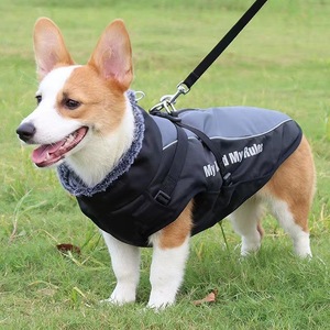 Clima frío Otoño Invierno al aire libre abrigo de perro de cuello alto impermeable cálido reflectante grueso chaqueta para mascotas para perros grandes y <span class=keywords><strong>cachorros</strong></span> - Product Image 3