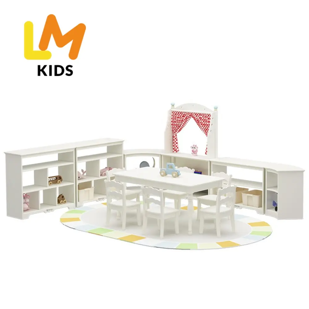 Muebles de guardería Montessori para niños, juegos de mesa y sillas de madera para guardería infantil, muebles de aula