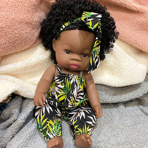 Poupées en vinyle de 35 cm en gros pour enfants, poupée noire africaine, fille africaine, bébé africain, poupée d'amour de 14 pouces - Product Image 4