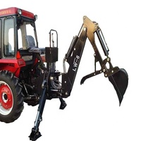 XinKai Tracteur 30 CV avec pelle rétrocaveuse tractable, attache 3 points Cat-1, profondeur de fouille 1750 mm, petit équipement, garantie 1 an