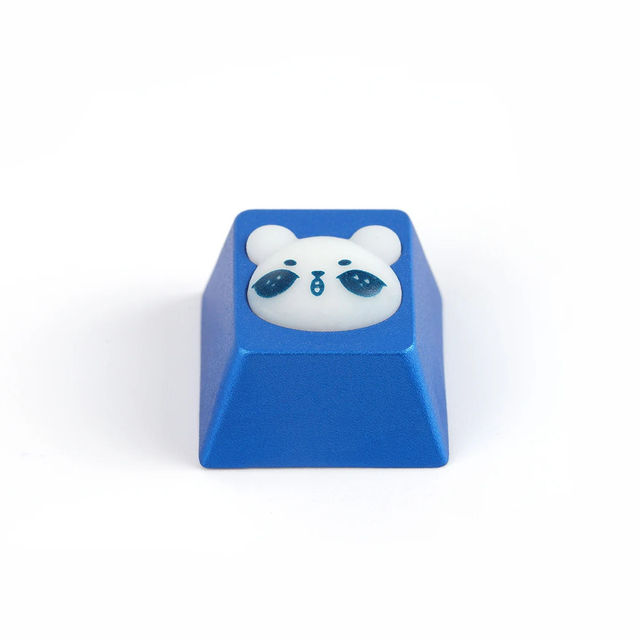 WS Metal and Silicone Bear Keycap for Mechanical Keyboard DIY Customized Metal Keycaps