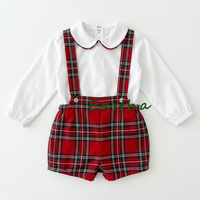 Vêtements de Noël assortis pour la famille, en tartan rouge, pour tout-petits, enfants, frères et sœurs, robes pour bébés filles