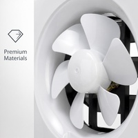 Ventilateur mural silencieux et économe en énergie pour cuisine et salle de bain, 10 pouces, 40W, 6 pales, installation facile, carré, blanc