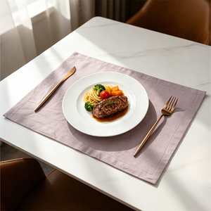 Mantel de <span class=keywords><strong>Lino</strong></span> Natural Tejido Antideslizante y Duradero para Hogar y Restaurantes Comerciales, Mantel Individual de Tela - Product Image 1