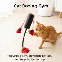 Jouets en peluche chat de dessin animé pour soulager l'ennui, stimulation autonome, cadre de boxe, interaction par ressort, multifonctionnel, consommation d'énergie