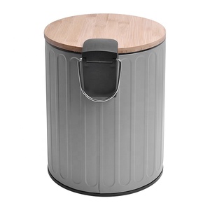 Tre phòng tắm chất thải THÙNG GỖ Bìa vòng đạp Thùng rác có thể - Product Image 4