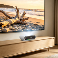 Nouveau projecteur laser intelligent à ultra courte focale avec haut-parleurs intégrés, résolution 1080P, WiFi, Bluetooth, design portable, système d'exploitation Google TV
