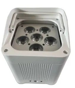 Lampu dj dekorasi disko cahaya 6*18w par led baterai nirkabel portabel kontrol Wifi terlaris