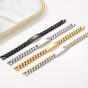 Nouveau <span class=keywords><strong>Bracelet</strong></span> Barre d'Identité Gravé Personnalisable North, Bijou en Acier Inoxydable, Gravure Laser, Nom <span class=keywords><strong>Personnalisé</strong></span>, <span class=keywords><strong>Bracelet</strong></span> de Montre - Product Image 5