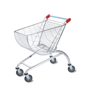 Double plaque de siège enfant Chariot galvanisé Chariot à bagages de haute qualité 190L pliable 5 pouces zingué 4 roues 10 ensembles