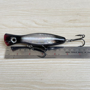 Leurre flottant noir <span class=keywords><strong>Popper</strong></span> de 120mm, 45g, appât artificiel pour la pêche en mer et en eau salée - Product Image 5
