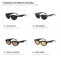 Lunettes de soleil de luxe 2027 en acétate faites à la main pour femme, monture épaisse œil de chat, verres polarisés TAC, design rose, Gafas Hombre
