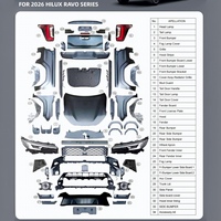 Kit de carrosserie pour pick-up 4x4, ensemble de conversion de pare-chocs avant et arrière pour Hilux Revo Rocco 2015-2024, mise à niveau vers le modèle Travo 2026