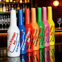 Bouteille d'entraînement pour barman en plastique coloré, incassable, pour la formation et la performance, accessoire de performance pour bar, étanche