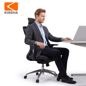 Chaise de bureau ergonomique moderne en maille personnalisable, pivotante, avec accoudoirs fixes réglables en hauteur, tissu cyan-orange, certifiée BIFMA - Product Image 1