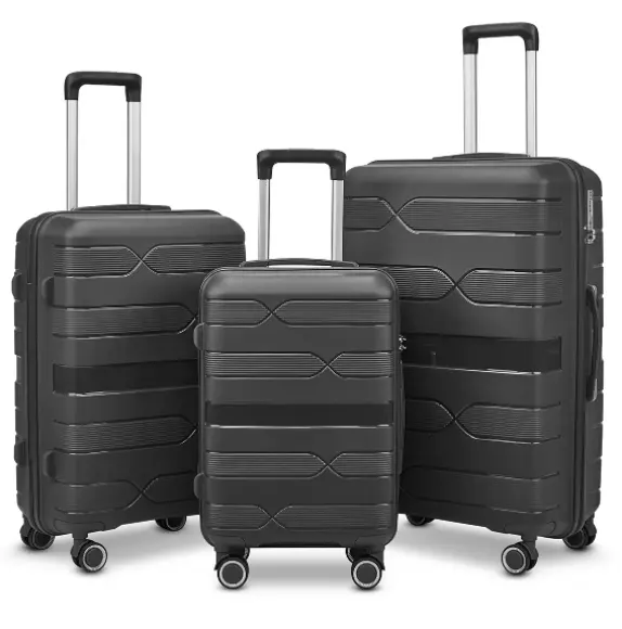 20/24/28 ''3 pièces valises ensembles de bagages valise de voyage serrure TSA