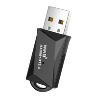 Adaptador Inalámbrico USB WiFi6 2 en 1, Transmisor y Receptor sin Controladores, BT5.4, Tarjeta de Red Inalámbrica de Doble Banda para Computadora de Escritorio y Portátil
