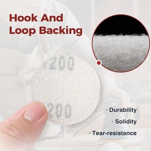 Disques de ponçage auto-agrippants en oxyde d'aluminium de 2 pouces, grain 1200, sans trou, <span class=keywords><strong>pour</strong></span> ponceuses orbitales et perceuses, personnalisables OEM - Product Image 3