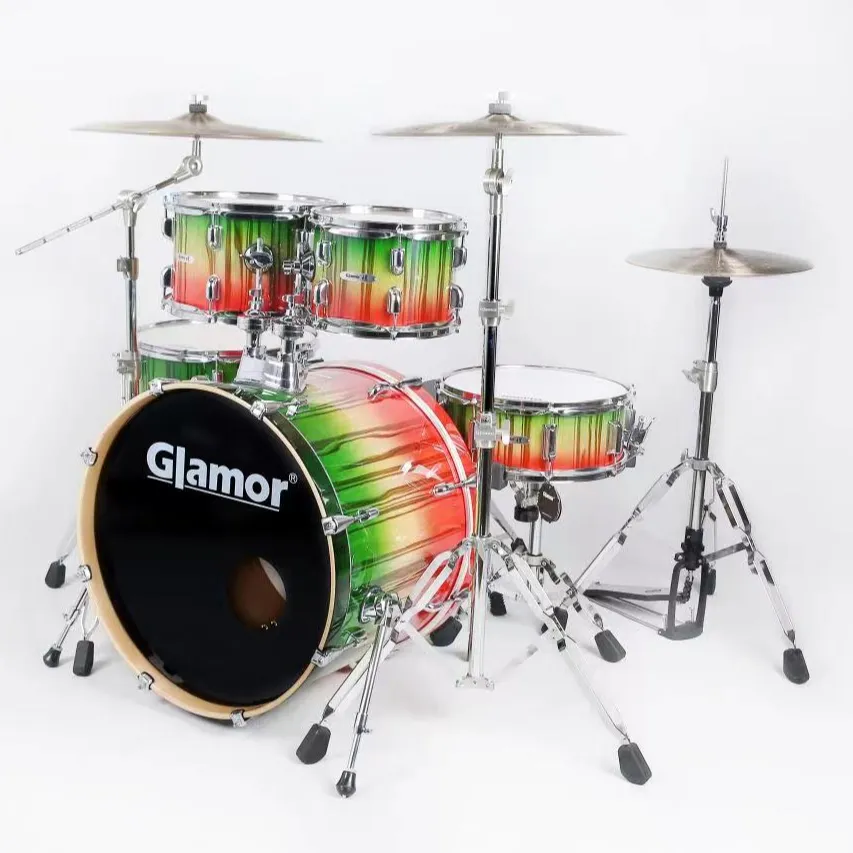 Glamor Drum Musical Instrument Professional Modern P522 Series Drum Kits For Entertainment And Music Play