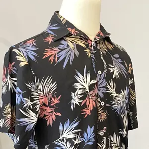 Commercio all'ingrosso di alta qualità prezzo di fabbrica degli uomini abbigliamento di moda estiva camicia manica corta asciugatura rapida camicie hawaiane per gli uomini