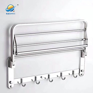 Quảng đông nhà máy phụ kiện phòng tắm 304 thép không gỉ treo tường phòng tắm <span class=keywords><strong>Rack</strong></span> khăn và móc - Product Image 5