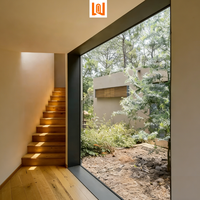 Fenêtres en aluminium WANJIA sur mesure, grandes fenêtres fixes, spécifications modernes, fournisseur d'or