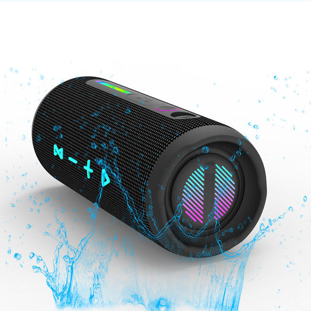 Portable Outdoor Waterproof Dustproof IP67 Camping 20W Wireless Fabric Bluetooth Speaker With Effect Lighting