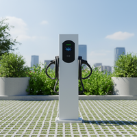 Borne de Recharge Commerciale Rapide pour Véhicules Électriques AC Niveau 3 Double Connecteur 11KW 22KW 44KW avec Certification