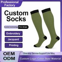 Chaussettes de compression pour la course à pied, pour l'entraînement au marathon, soutien des mollets, anti-fatigue, chaussettes de sport pour les athlètes