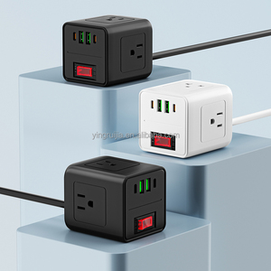 Stop Kontak 7 in 1 dengan Pelindung Lonjakan Arus, Stop Kontak Kubus dengan Proteksi Beban Berlebih, 3 Stop Kontak dan 4 Port USB (termasuk 2 Tipe-C) - Product Image 2