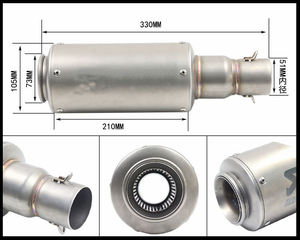 Silenciador de Escape para Motocicleta CHMotor de 51 mm, Escape GP Racing con Db Killer para Dukati 696 848 Tmax <span class=keywords><strong>500</strong></span> 530 Crf 230 Nc750x - Product Image 5