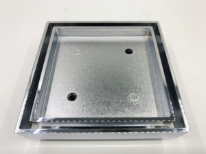 Made in China Electroplated Chrome Tile Plug-in Bathroom Invisible Floor <strong>Drain</strong> square Coppery Floor <strong>Drain</strong> Exported Australia - Product Image 2