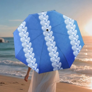 ร่มพับสามตอนแบบอัตโนมัติขนาด 21 นิ้ว โครงเหล็กเคลือบกันน้ำ ซี่โครงไฟเบอร์กลาส สำหรับนักธุรกิจ พับเก็บได้กะทัดรัด เหมาะสำหรับการประชุม - Product Image 6