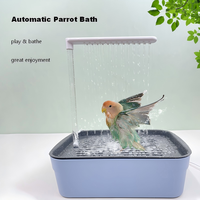 Bassin de bain électrique écologique Parrot Special Medium Tiger Skin Peony Wind Shower à circulation automatique pour oiseaux