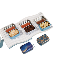 Boîte en fer blanc personnalisée LUCKY TIN, petite boîte métallique à charnière de qualité alimentaire pour bonbons et aliments