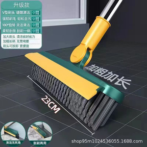 Cepillo triangular de cerdas rígidas y mango largo, cuidadosamente seleccionado, para limpiar esquinas y grietas, escobilla de baño para - Product Image 4