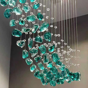 Đèn chùm pha lê đá lớn, sang trọng, tùy chỉnh, nhiều màu sắc, dùng cho sảnh khách sạn, hội trường tiệc, trung tâm thương mại, dự án của nhà sản xuất. - Product Image 5