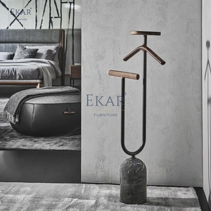 Hiện đại kiểu dáng đẹp áo bằng gỗ Rack với phong phú treo không gian sắt đứng cho phòng khách nhà bếp phòng tắm hội trường kho giặt - Product Image 3