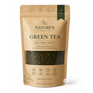 Bolsas de Café Ecológicas de Papel Kraft |   Empaque de Té Verde a Prueba de Humedad con Cierre Vertical y Ventana - Product Image 1