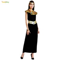 Costume de princesse Cléopâtre égyptienne de l'Égypte ancienne, robe de jeu de rôle féminin, robe de fête de Noël et de mascarade d'Halloween.