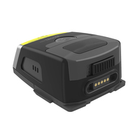 Guante de gatillo portátil 2D de distancia de escaneo de 40 pies de largo alcance con estación de cuna de lector de código Qr y código de barras de diente azul-en stock