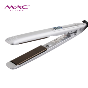 Plancha de Pelo Profesional MAC <span class=keywords><strong>Styler</strong></span> Premium Silver Master Grade, Temperatura Ajustable LCD Máx. 450F, CE RoHS, Plancha de Peinado Suave para Salón - Product Image 2