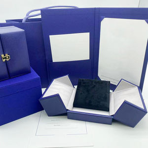 नीले डबल ओपन ज्वैलरी बॉक्स पैकेजिंग कस्टम लोगो ppant bangle karning couble गहने कंटेनर - Product Image 3